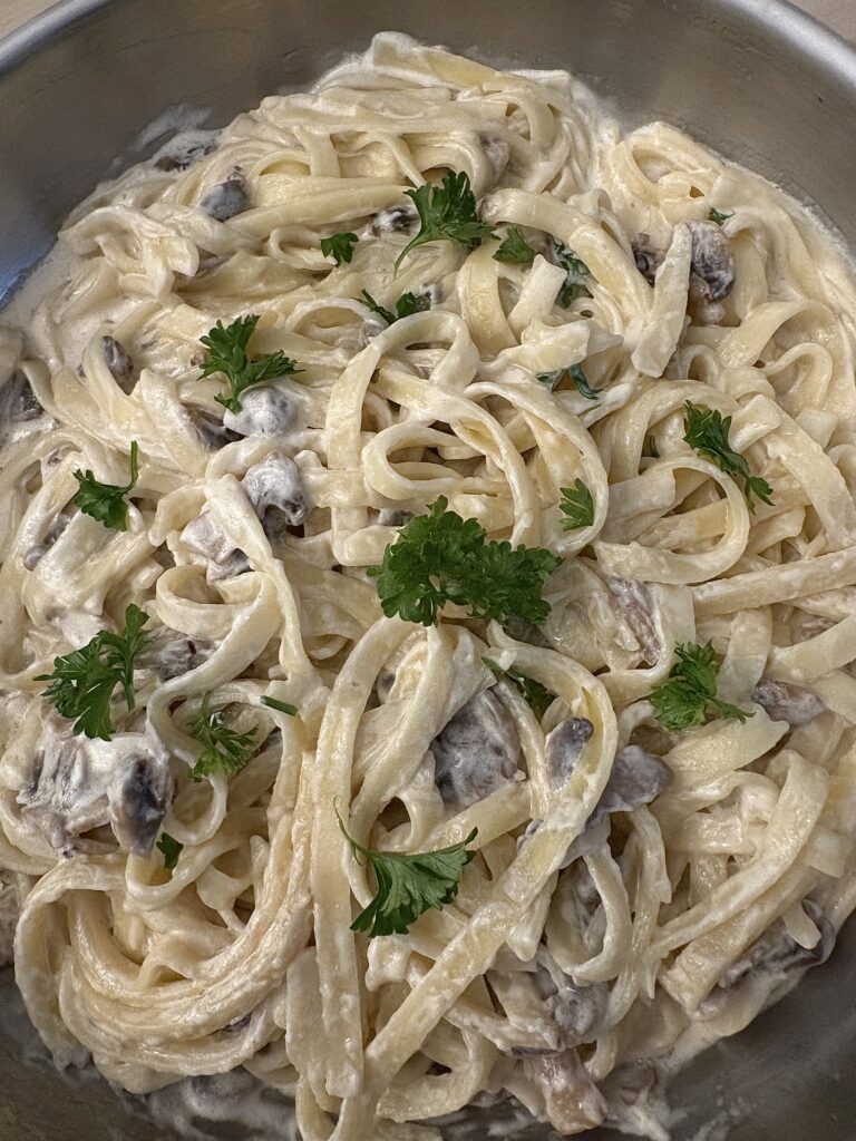 Mushroom Alfredo Pasta