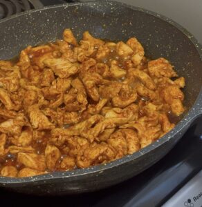 butter chicken cooked until golden brown