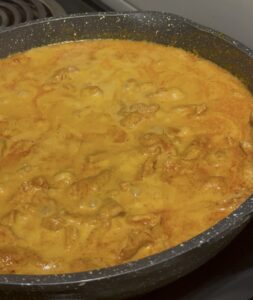 rich creamy butter chicken ready to be served
